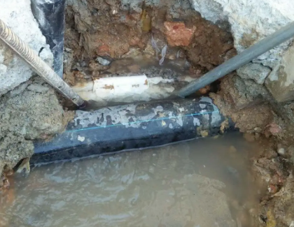 泰来测漏水之水管漏水